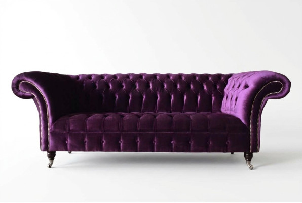 Chesterfield 3 Sitzer Design Sofa Polster Sitz Stoff Luxus Couchen Neu