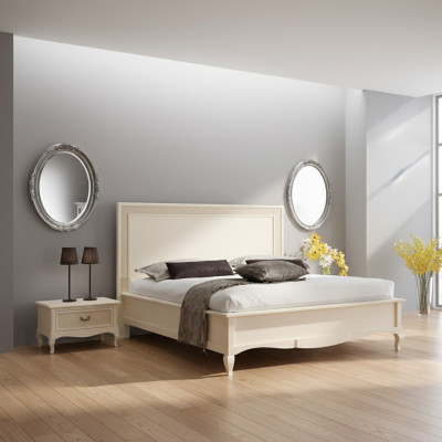 Bett 2x Nachttische 3 tlg. Schlafzimmer Set Möbel Modern Luxus Betten