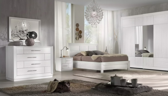 Luxus Komplettes Schlafzimmer Set Bett 2x Nachttische Kleiderschrank