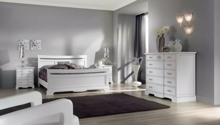 Bett 2x Nachttische 4tlg Schlafzimmer Set Modern Luxus Schlafzimmer Neu