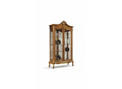 Glasschrank Vitrine Möbel Holzschrank Vitrinen Luxus Schrank Holz Neu
