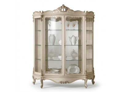 Vitrinen Glas Schrank Vitrine Wohnzimmer Holz Anrichte Luxus Möbel Neu