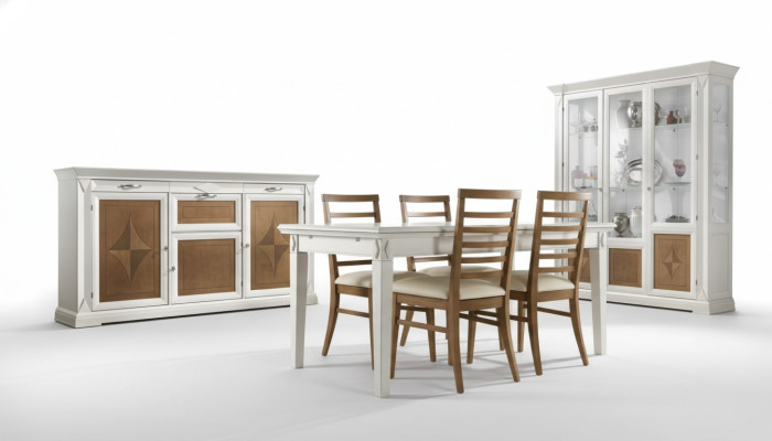 Esszimmer Esstisch 4x Stühle Garnitur Tisch Gruppe 7tlg. Set Klassische