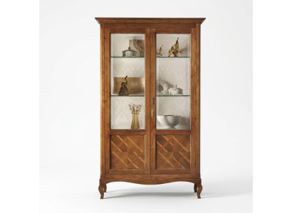Holz Vitrinen Schrank Vitrine Wohnzimmer Möbel Glas Anrichte Luxus Neu