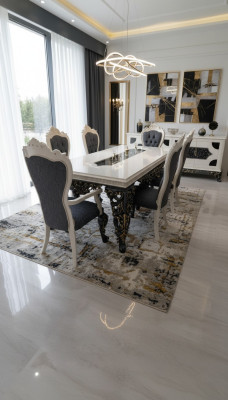 Großartiges Esszimmer Set Stilvoller Esstisch 4 Stühlen Elegant Set Neu