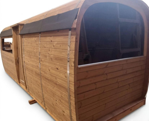 Holzsauna Außensauna Holz Kiefernholz Saunahaus Sauna Häuschen Haus