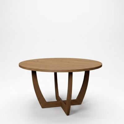 Rund Esstisch Holz Küchentisch runden neuen Stil modern braun 140cm
