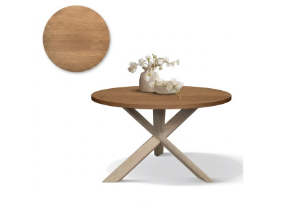 Rund Küche Esstisch Couchtisch Farbe Braun Stil Modern Holz 140cm