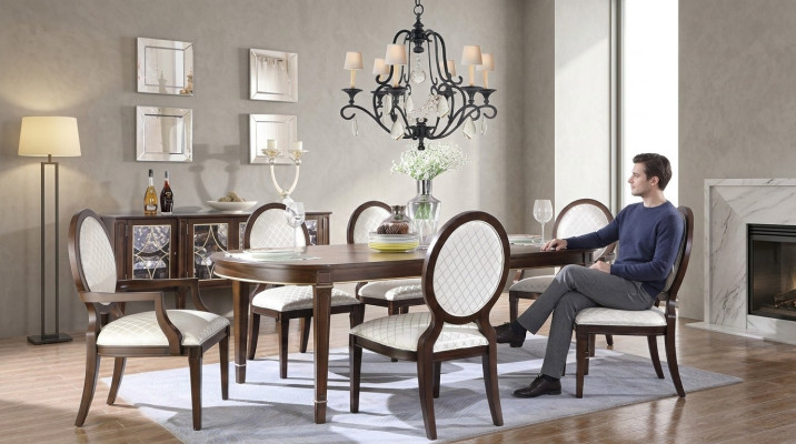 Tisch 4x Stühle 2x Stühle Sideboard 8tlg Esszimmer Set Gruppe Garnitur