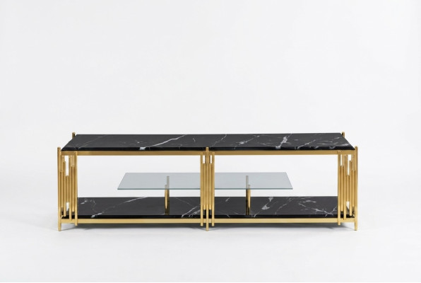 Wohnzimmer TV Staender Modern schwarz Fernseher Ständer Schrank Möbel