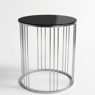 Beistelltisch Wohnzimmer Möbel Material Edelstah schwarz Design Modern