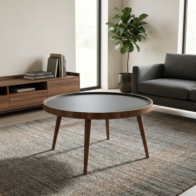 Rund Küche Esstisch Couchtisch Farbe Braun Neu Stil Modern Holz