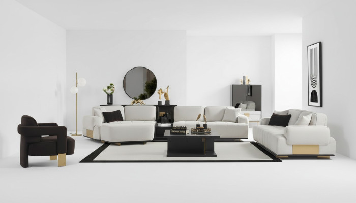 Wohnzimmer set Ecksofa L-form 31 Sitzer Sofa Couchgarnitur Möbel Sofas