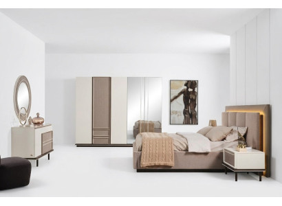 Schlafzimmer Set Bett 2xNachttische Schminktisch Luxus neu 6tlg Design