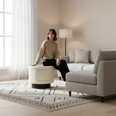 Weißer Nachttisch Schlafzimmer Möbel Holzgestell Designer Glasplatte