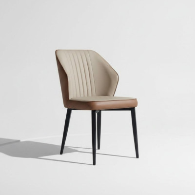 Braune Lehnstühle Edle Esszimmer Sitzmöbel Holzstühle Luxus Textilmöbel