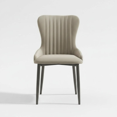 Grauer Polsterstuhl Moderne Esszimmer Sitzmöbel Designer Einsitzer Neu