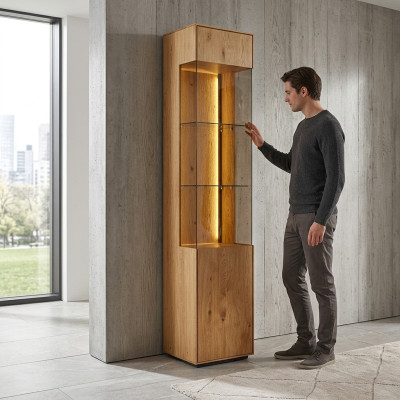 Moderne Esszimmer Anrichte Schränke Exklusive Wohnzimmer LED-Vitrine