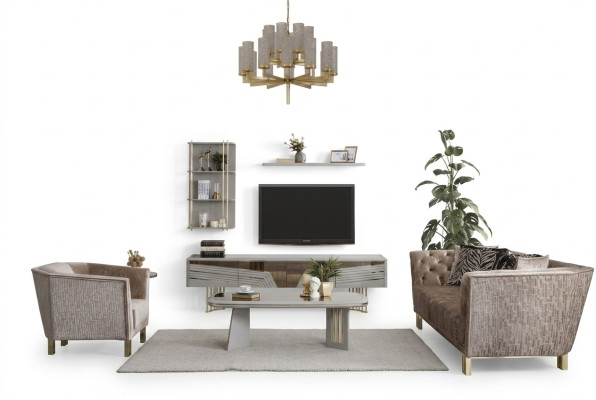 Graue Wohnzimmer Holzmöbel Designer TV-Schrank Wandschränke Wohnmöbel