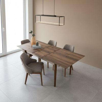 Großer Esszimmer Brauner Tisch Holz Möbel Designer Esszimmer Tische
