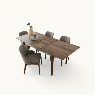 Großer Esszimmer Brauner Tisch Holz Möbel Designer Esszimmer Tische