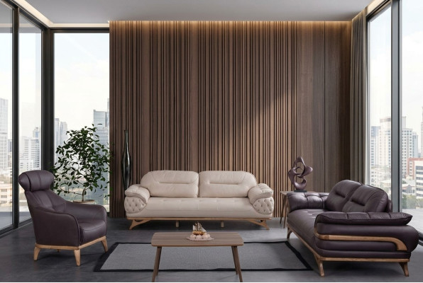 Wohnzimmer Möbel Designer Sofagarnitur Dreisitzer Sessel Sitzgruppe Neu