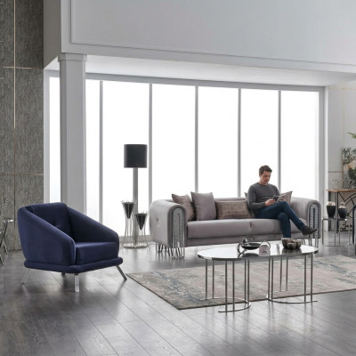 Design Möbel Wohnzimmer Set Sofagarnitur 3+1 Möbelset Couch Polster Garnitur