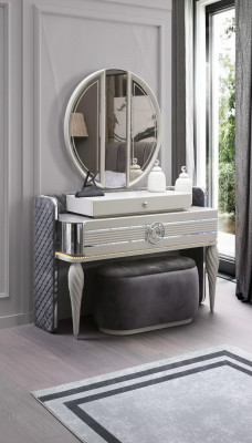 Schlafzimmer Schminktisch mit Spiegel Luxus Neu Konsole Modern Design