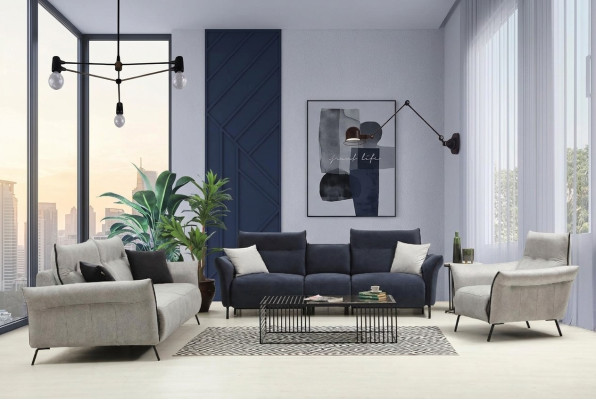 Sofagarnitur Wohnzimmer Sofa Set Polster Möbel Luxus Sessel Modern Design Neu
