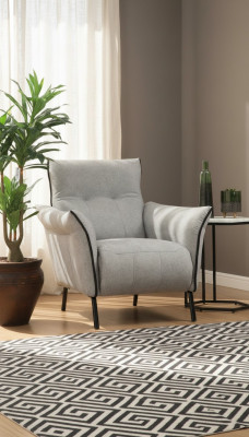 Sessel Design Polster Textil Möbel Luxus Wohnzimmer Modern Polstersessel Neu