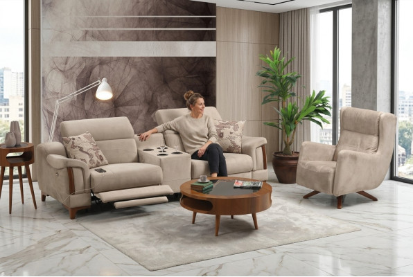 Sofa Set Modern Sofagarnitur Neu Möbel Wohnzimmer Designer Polster Textil