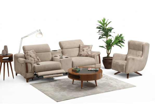 Sofa Set Modern Sofagarnitur Neu Möbel Wohnzimmer Designer Polster Textil