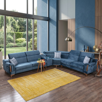 Wohnzimmer Ecksofa L-Form Sofa Couch Modern Design Möbel Textil