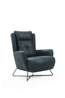 Modern Schwarz Sessel Wohnzimmer Designer Sitzmöbel Textil Polster Stoff