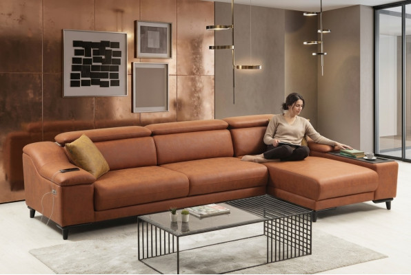 Wohnzimmer Ecksofa Modern L-Form Sofa Couch Eckgarnitur Polstermöbel Neu