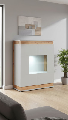 Modern Vitrine Wohnzimmer Wohnwand Schränke Luxus Holzmöbel Neu