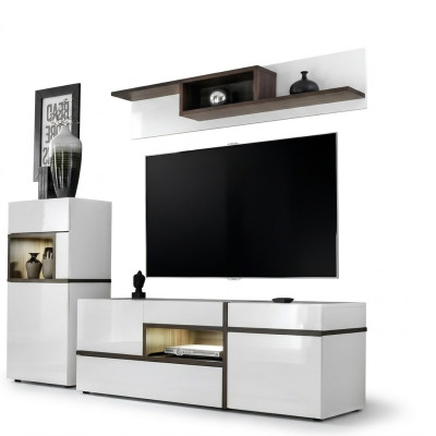 Wohnzimmer Wohnwand TV-Ständer Regal Luxus Design Set Modern Möbel Neu