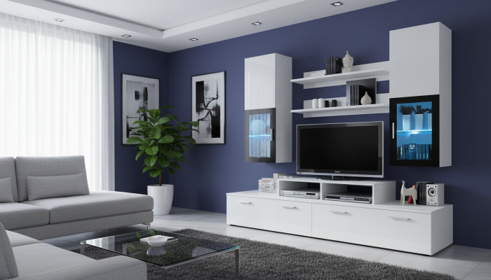 Wohnzimmer Komplett Wohnwand Regale Luxus Wandschrank Neu Einrichtung