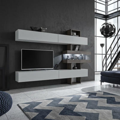 Wohnzimmer Komplett Möbel rtv Lowboard Wohnwand Holz Designer Einrichtung