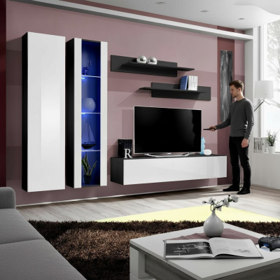 Wohnzimmer Möbel Wohnwand TV Ständer Komplette Einrichtung Moderne