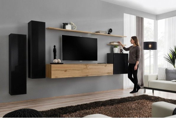 Komplette 7tlg Wandschrank Wohnwand Wohnzimmer Luxus Einrichtung Moderne Möbel