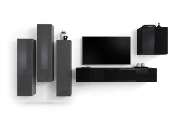 Design Wohnwand TV Ständer 3x Wandschrank Sideboard Schrank Luxus Möbel