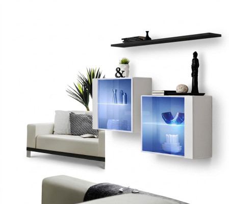 Modern Designer Garnitur WohnzimmerWohnwand Holzmöbel Set Komplett Neu Möbel