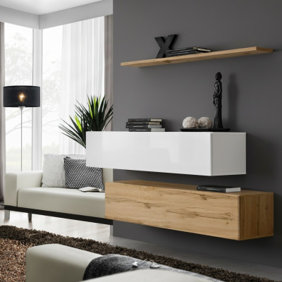 Einrichtung Designer Braun 2x Wandschrank Holzmöbel Luxus Set Wohnzimmermöbel