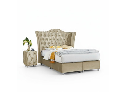 Luxus Schlafzimmer Polsterbett 2x Nachttische Bett 3tlg Set Design Einrichtung