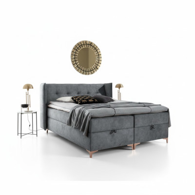 Boxspringbett 160x200cm Polstermöbel Luxus Bett Schlafzimmer Stil Modern