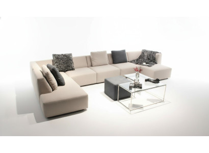 U-Form Sofa Modern Ecksofa mit Couchtisch Polstercouch Wohnzimmer Möbel