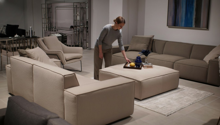 Wohnzimmermöbel Set 4 tlg Luxus Einrichtung Sofagarnitur Design Ecksofa