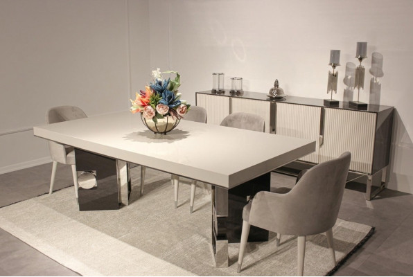 Esszimmer Design Set 6 tlg Design Esstisch mit 4х Stühle Modern Sideboard
