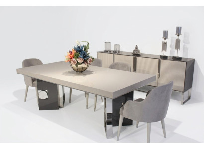 Esszimmer Design Set 6 tlg Design Esstisch mit 4х Stühle Modern Sideboard